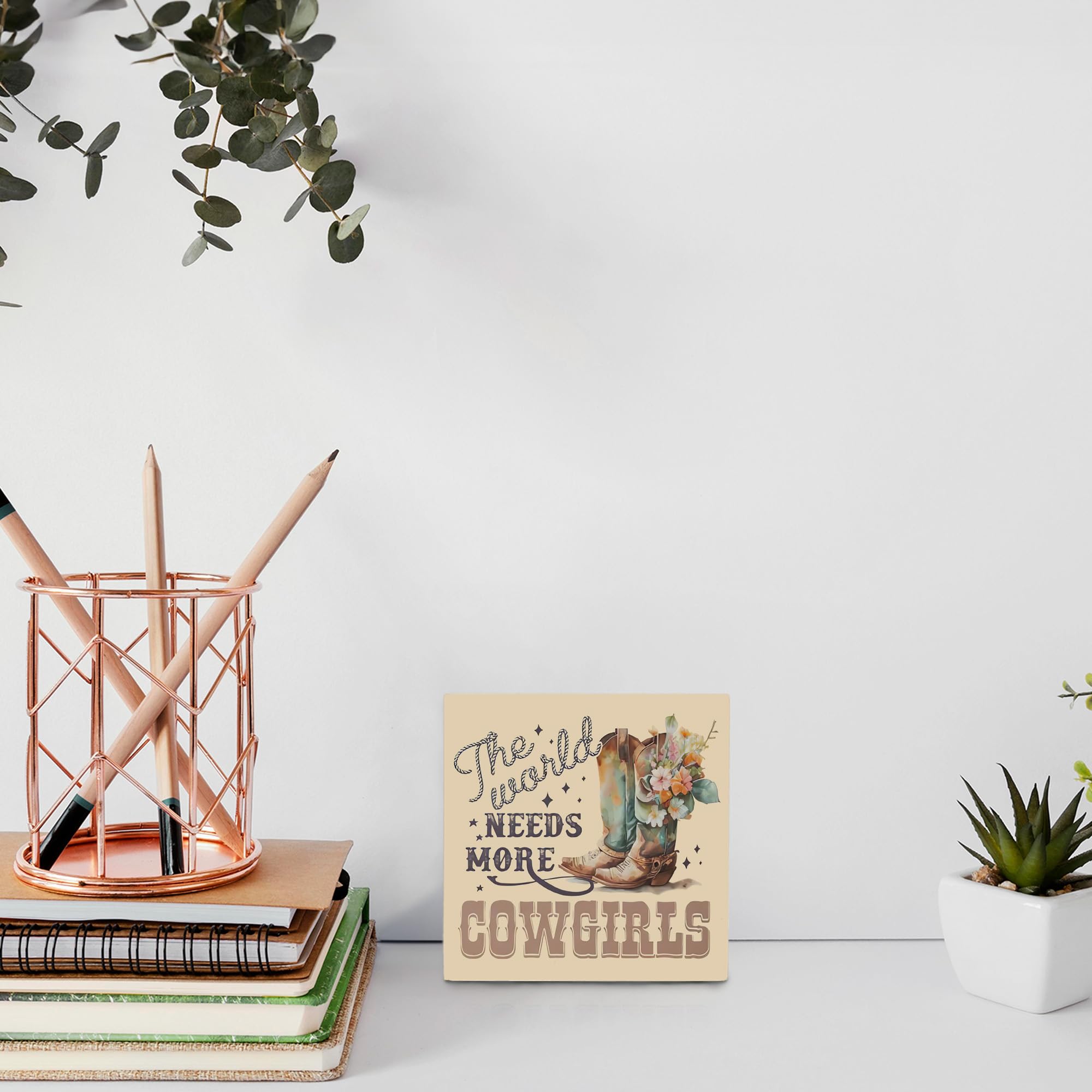 Amazon.com: OFlich Western Cowgirls Wooden Sign - The World Needs